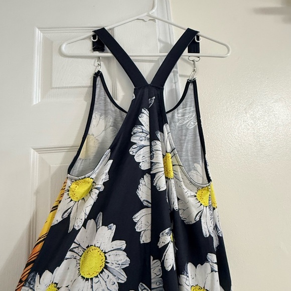 Floral Sunflower Overalls Romper - Picture 5 of 6